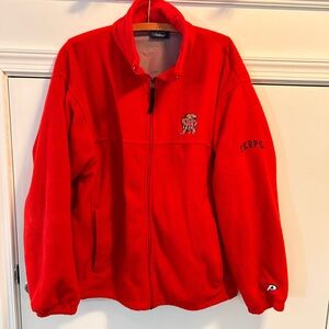 Maryland Terrapins ProPlayer Lightweight Fleece Full Zip Jacket Red Men’s L NCAA
